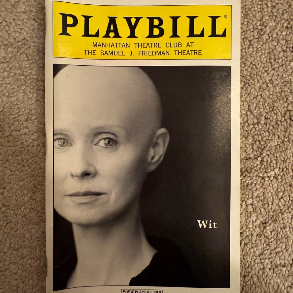 Playbill for 'Wit' at Manhattan Theatre Club